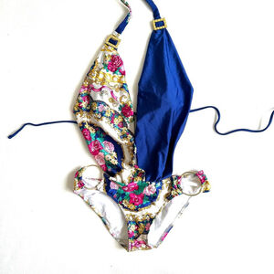 Women's B Swim One-Piece Swimsuit - Size S - Blue/Pink